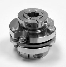 applications, etc. Single Flex Coupling Pages 6-9 Standard models 1.85" to 12" diameter, up to 60,000 inch pounds. Misalignment up to 1.5 angular, 0.013" parallel and 0.220" axial.