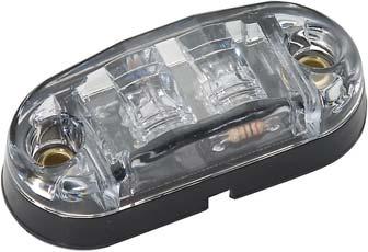 2 1/2 Oval LED Sidemarker / Clearance Light and Housing