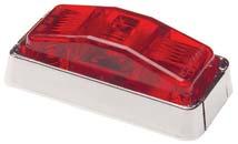 20 6 Oval LED Sidemarker / Clearance Light Surface Mount 261-1100 - Amber / Amber