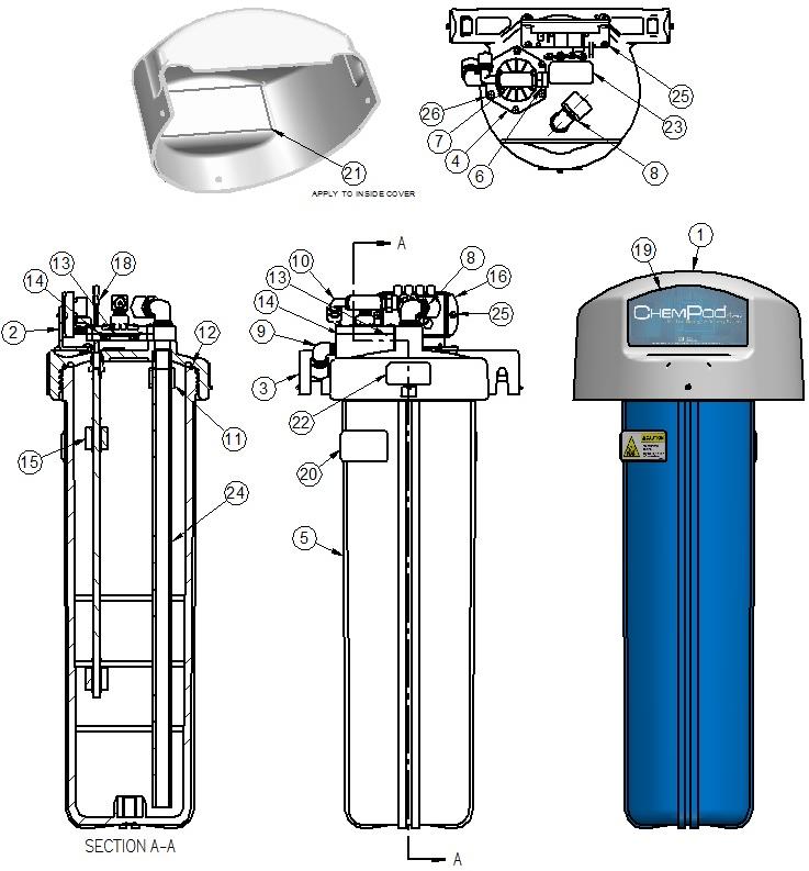 ChemPod Parts Diagram Cleaning