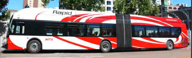 Att. B, AI 8, 9/20/18 Seating is a standard transit shell seat product with fabric inserts. Standard Rapid Bus 2.1.A.2 Standard Rapid: The Standard Rapid bus differs from the Standard MTS bus by exterior branding and installation of Transit Signal Priority (TSP) transmitters.
