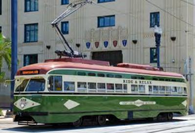 Att. B, AI 8, 9/20/18 Passenger amenities are nearly identical for all models and vintages. 3.1.C Vintage Cars: MTS deploys two vintage Presidents Conference Car (PCC) cars on the Silver Line in Downtown San Diego.