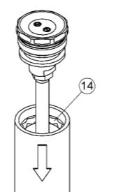 F3: BIG PISTON FORK 1 Measure the distance from the top of the tubes to the fork clamp (1). Loosen the upper fork clamp bolts (5). Loosen the fork caps (4) about 0.5 turn (requires special tool (D).