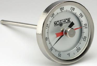 limits LENSES NOSHOK bimetal thermometers Acrylic and polycarbonate lenses are available on all NOSHOK bimetal thermometers also, however they