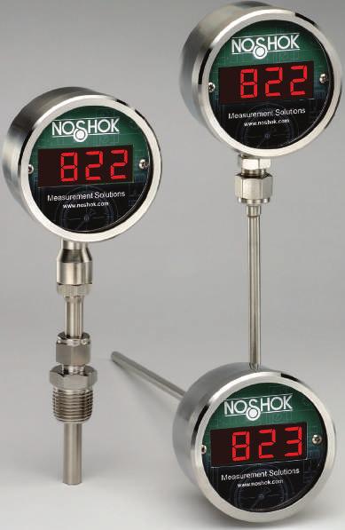 Electronic Temperature Measurement Digital Temperature Indicators, Battery Powered 822/823 5 year minimum battery life All 316 Stainless Steel construction APPLICATIONS glass thermometers