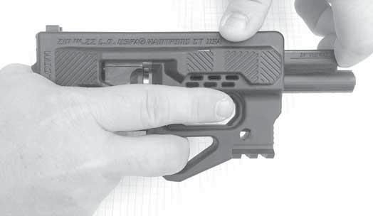 Keep your finger out of the trigger area while performing any of these Load or Restrike Operations.