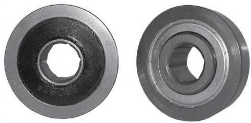 Seals can be made from: Rubber Nylatron Teflon Felt Other Shielded bearings (right) have hard