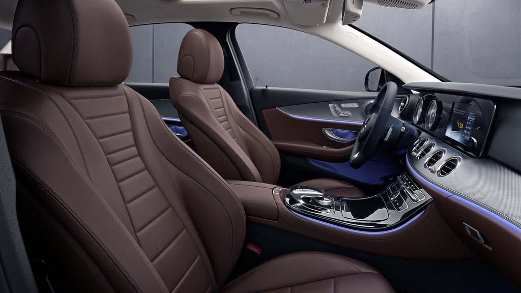 E-Class Interior Design Seats The sculpted comfort front seats stand out from those of the preceding series at first glance.