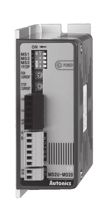 MDU Series -Phase Micro Stepper Driver [MDU-MD0] Unit Descriptions Power indicator LED Function selection switch Microstep, pulse input mode setting No.