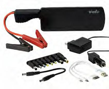 JUMP STARTERS & ACCESSORIES WEEGO STANDARD JUMP STARTER BATTERY+ Model Name: Standard Standard Jump Starter Battery+ starts your engine, charges your phone and fits in your pocket.