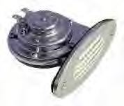 4-7/8" x 2-3/8" 10051 12V 3"L x 3-1/4"W x 1-3/4"H 3 Amps 106 db 410 Hz ± 20 4-7/8" x 2-3/8" 10055 12V 3"L x 3-1/4"W x 1-3/4"H 6 Amps 114 db 410 Hz ± 20 4-7/8" x 2-3/8" For