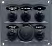 All switches are circuit protected via 15A rated ATC fuses. Each panel comes with labels and mounting screws.