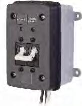 BREAKER ENCLOSURES CIRCUIT BREAKER ENCLOSURE Surface mount option for mounting single and double pole circuit breakers FEATURES: Wire glands included for secure installation of circuit breakers
