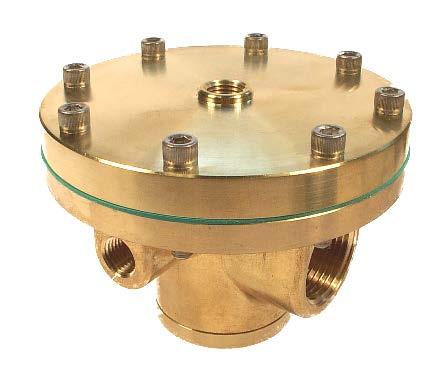 Solid non-tied diaphragm and all brass construction guarantees leak free long lasting performance.