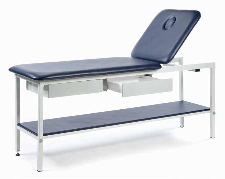 +75 124cm Fixed height 70cm Therapy Fixed Height Couch Therapy Fixed Height Couch with Drawers The fixed height therapy couch features an extremely strong and rigid design, providing maximum patient