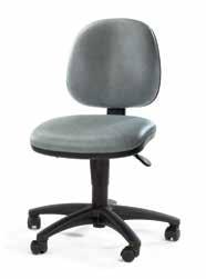 See page 55 for all colours 6107 Deluxe Saddle Chair Height range of 54cm to 71cm with seat tilt