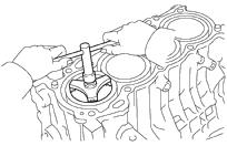 EM70 ENGINE MECHANICAL 7 9 6 7 9 6 0 8 A066. REMOVE PISTON AND CONNECTING ROD AS- SEMBLIES (a) Using a ridge reamer, remove all the carbon from the top of the cylinder.