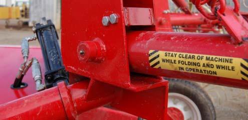 Adjust hitch clevis on rake so that horizontal part of the tongue is level. Warning: do not stand between tractor and implement while tractor is being backed up to implement!