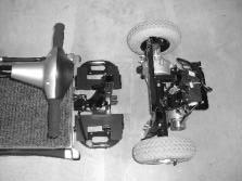 First study the text and photographs in the disassembly procedure before re-assembling the scooter. 1. Position the front and rear sections of the Monte Carlo 4. 2.