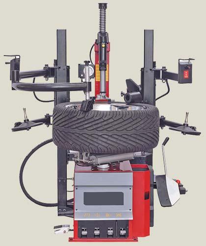 Professional full-automatic tire changer TC680 Main shaft moveable and adjustable for wheel with different diameter and width Rim diameter range from 10in to 32in Laser light help to find proper