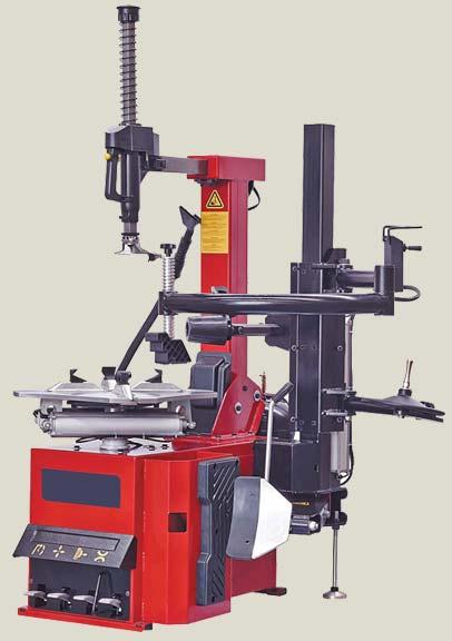 rims Large head breaker blade Automatic tire changer with lean back post and right help arm TC650R & TC650RA Machine post lean backwards / forwards upon pedal operation (pneumatic) and pneumatically