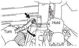 2-2). HINT: Raise the vehicle to remove pressure from the assembly to remove the rear support nuts. (e) Remove the front wheels. Fig.