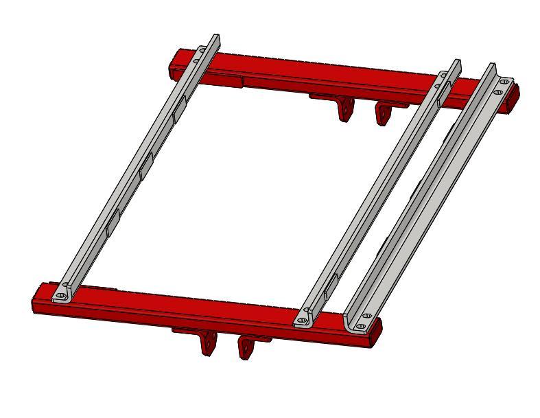 . Install the rear left (600550) and right (600548) rail mounts.
