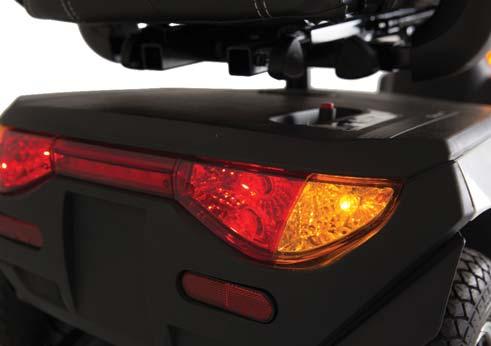 Integrated brake lights that automatically engage upon the release