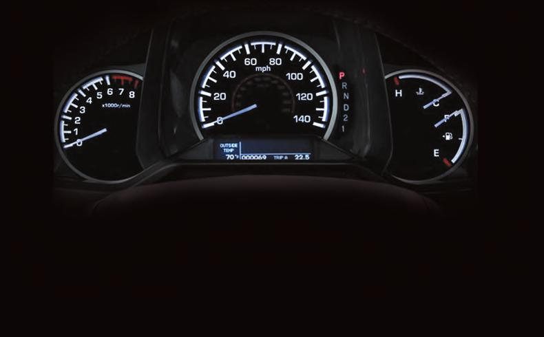 Indicators/Info Display/MID/TPMS Instrument Panel Indicators Briefly appear with each engine start. Red and amber indicators are most critical.