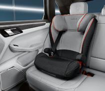 Porsche child seats can be fixed conveniently and safely on the outer rear seats using the ISOFIX mounting points or three-point belt system.