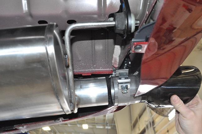 CORSA EXHAUST 11. Locate the passenger rear tip assembly and one 3 clamp.