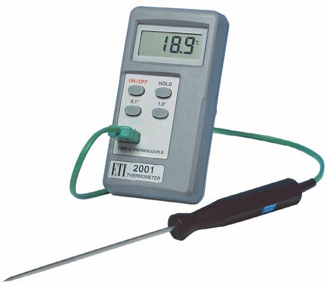 2000 series thermometers 3 three models 0.1/1 C, 0.1 C or 1 C 3-49.