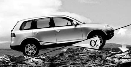 The Touareg has great ability to climb over rocks without hitting the vehicle s body.