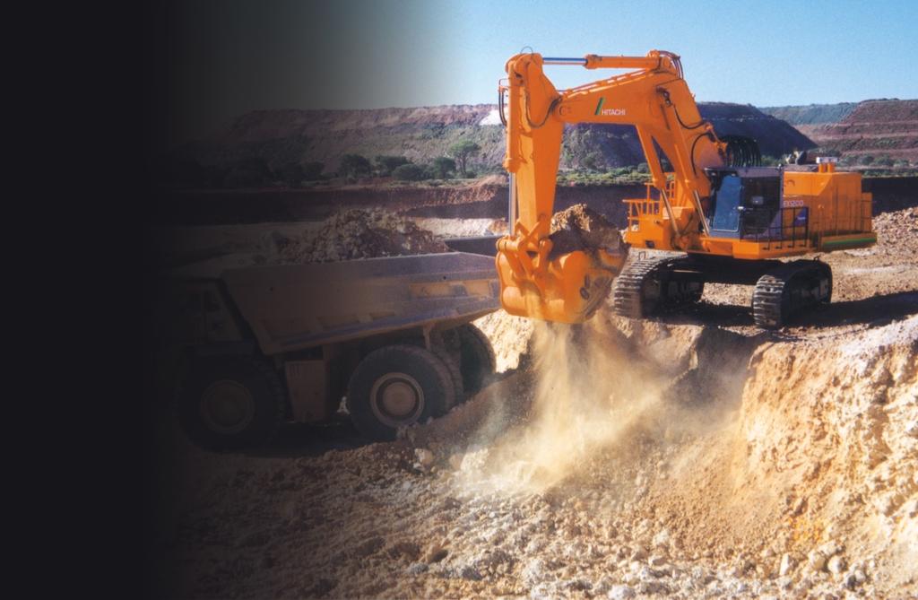 New Giant Offers True Value HIGHER PRODUCTION More Powerful Engine The source of the high production. The EX1200 is equipped with a powerful large-displacement engine.