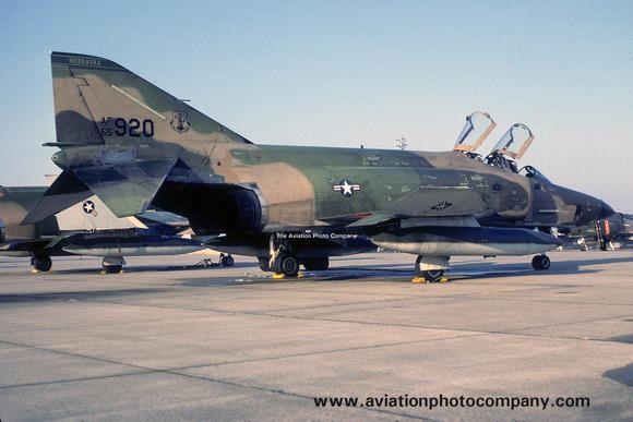 (wikipedia) Here is RF-4C-25-MC 65-0920 in SEA standard scheme, but with "toned-down" or "low-viz" black markings.