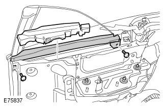 Page 10 of 15 8. Carefully remove the outer waist seal. Release each end of the seal from the body. 9. Remove the rear quarter window glass inner seal.
