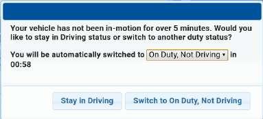 Select Duty Status, sign in as Off Duty (This will ensure you are not logging in when you do not have hours available).