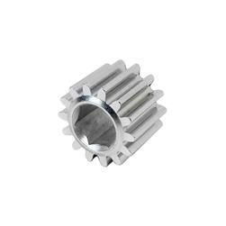Toughbox Gear Pairs Diametral Pitch (DP): 20 per inch Pressure angle: 14.5 degrees Gear Teeth 14 50 16 48 19 45 24 40 28 35 Outside Diameter (mm) Small Large 20.32 66.04 22.86 63.50 26.67 59.69 33.