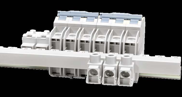 The models marked with "HS" are suitable for use with auxiliary contact modules with a width of 9 mm. Busbar cross section: Max.