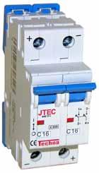 LOAD JTEC DC MCBs LOAD Specification: Poles: Voltage Breaking capacity Single pole 220Vdc 4.5kA Double pole in series 440Vdc 4.
