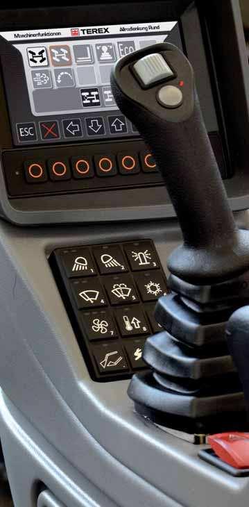 COMPACT WHEELED EXCAVATOR TEREX TW75 PRECISE CONTROL Terex Smart Control (TSC) The TSC system offers the operator