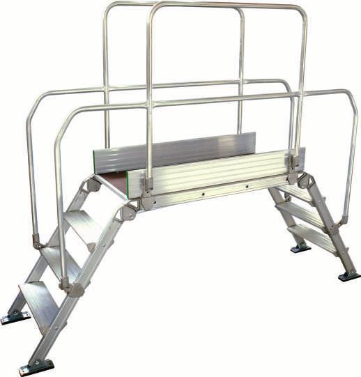 DELIVERY 10-15 DAYS 200 KG Bridging Steps The Industrial Bridging Step utilises extra-large 150mm deep steps with handrails on both sides of the platform for maximum safety.