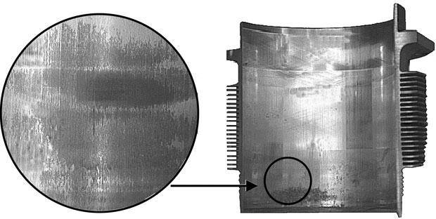 Heavy Rust Formation, Surface Pitting Has Altered Honed Pattern FIGURE 3 B.