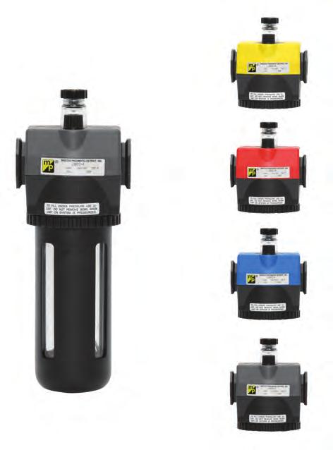 Full-Size SERIES 8 L8D Models Modular Lubricators Port Sizes: /8, /, / Available Color Caps Yellow Red S Modular or inline mounting.