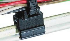 to route bundles by securing to the edge of plastic or metal rails without the need for a mounting hole - The clips are easy to secure and are extremely economical - Comes complete with cable tie and