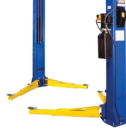full-stroke cylinders Adjustable overhead heights available* Adjustable width and drive-thru settings Padded overhead switch bar Durable powder coat finish