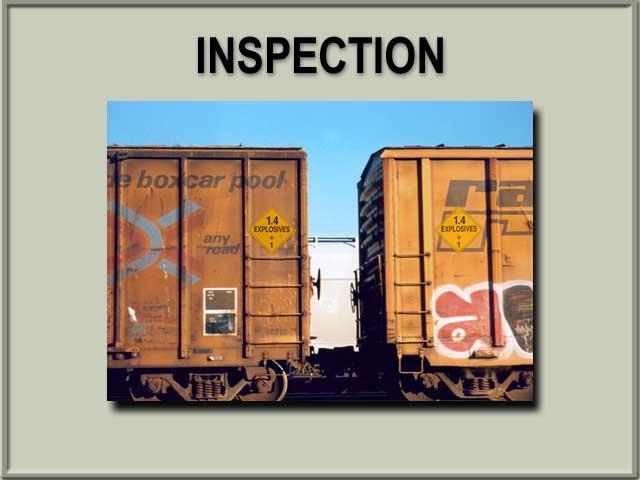 54 Freight cars carrying explosives should also be checked for leaks. Doors should be closed and secured.