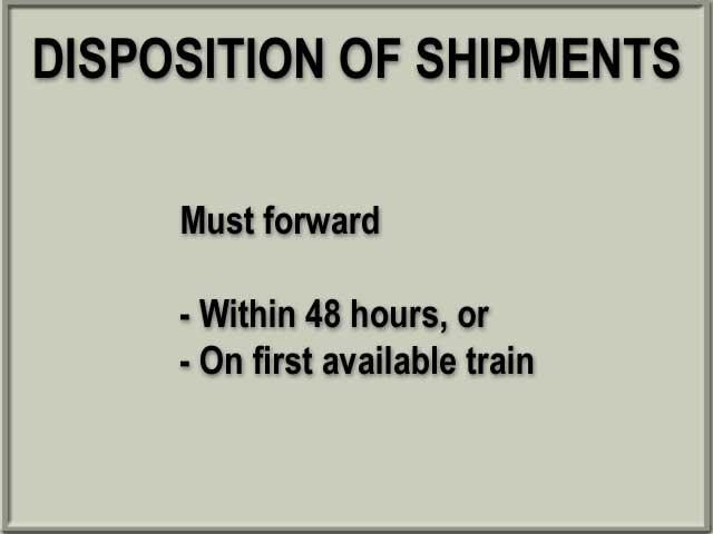 7 A carrier must forward shipments of hazardous materials promptly and within 48 hours after acceptance (not counting Saturdays, Sundays and holidays).
