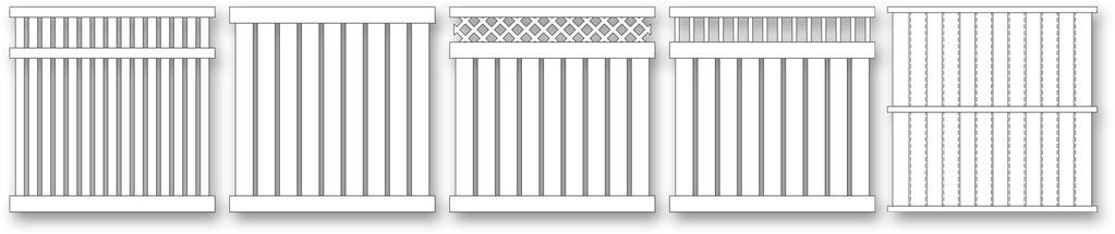 7/8 Picket Shadow Box Lattice Top Accent Spindle Top Accent