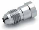 741 HF REDUCING ADAPTER S.A.E. 070123 TUBE (INCH) Tube O.D. B UN inch inch mm 741HF SS 3/8'' X 1/4'' 3/8 to 1/4 7/16-20 0.97 24.6 741HF SS 1/2'' X 1/4'' 1/2 to 1/4 7/16-20 1.00 25.